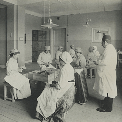 Stripning Södertälje Tobaksfabrik 1914 Snus och Tändsticksmuseum