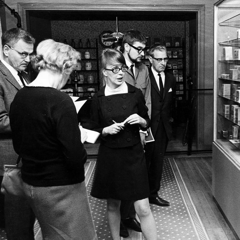 Invigning-1965-Utställning-Tobaksmuseet-Tobaksrummet-Snus-och-Tänsticksmuseum