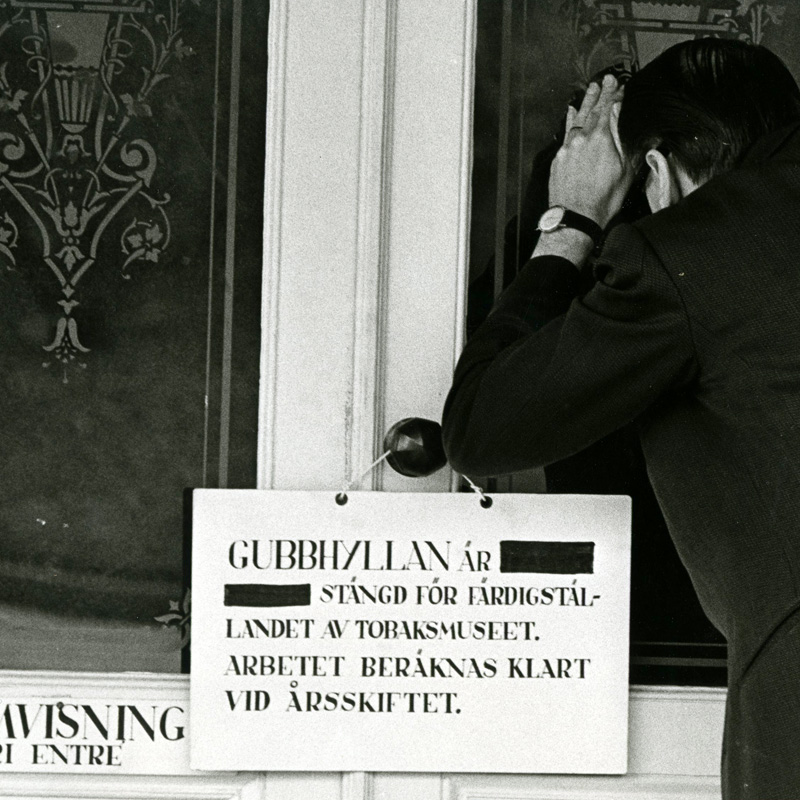 Gubbhyllan-Tobaksmuseet-Invigning-1967-Snus-och-Tändsticksmuseum